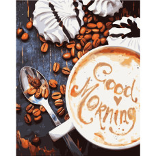 Картина для малювання за номерами Стратег Кава Good Morning 40х50см (VA-1143)