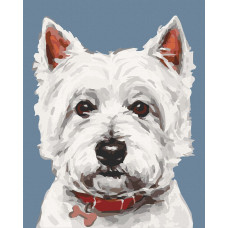 Картина за номерами Art Craft Вайт Тер'єр 40x50 (11652-AC)