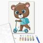 Картина за номерами Brushme Ведмедик школярик 30х40 (KBS7120)