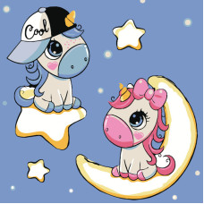 Картина-розмальовка за номерами Strateg Нічна прогулянка 20х20 (HH5125)