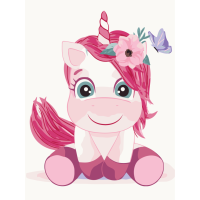 Картина за номерами Brushme Мила єдиноріжка 30х40 (KBS7108)