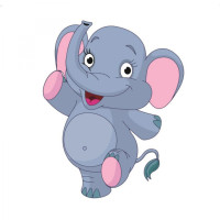 Картина для малювання за номерами Стратег Маленьке слоненя 30х30 (ES027)