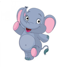 Картина для малювання за номерами Стратег Маленьке слоненя 30х30 (ES027)