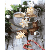 Картина-розмальовка за номерами Strateg Кава та пряники 40х50 (GS1566)