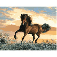 Картина для малювання за номерами Стратег Дикий мустанг 40х50см (VA-0582)
