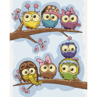Картина для малювання за номерами Art Craft Модні совенята 40х50см (15510-AC)