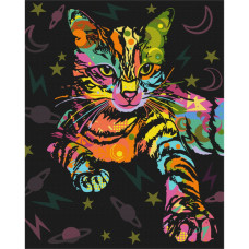 Картина за номерами Brushme Космічний кіт 40х50 (BS51365)