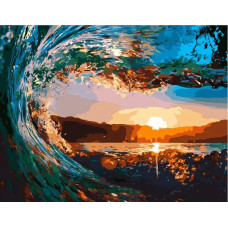 Картина для малювання за номерами Стратег Хвилі на заході 40х50см (VA-2122)