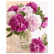 Картина для малювання за номерами Стратег Ніжні півонії 40х50см (VA-1946)