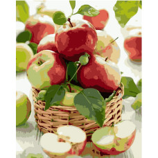 Картина для малювання за номерами Стратег Соковиті яблука 40х50см (VA-0364)