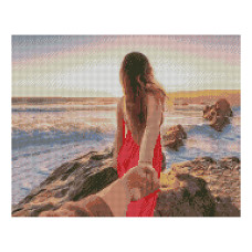 Картина за номерами з алмазною мозаїкою Стратег Follow me 40х50см (FA40743)