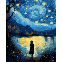 Картина для малювання за номерами Strateg Під зоряним вітром 40x50 (AH1159)