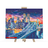 Картина для малювання за номерами Danko Toys Міські вогні 40х50см (KpNe-01-10)