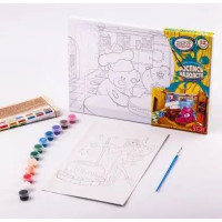 Картина розпис на полотні Danko Toys Закохані ведмедики 21х31см (PX-04-3)