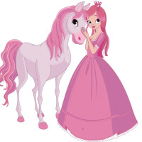 Картина для малювання за номерами Strateg Принцеса з вірним другом 30х30см (ES065)