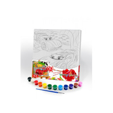 Картина розпис на полотні Danko Toys Машинки 2 31х31см (PX-07-04)