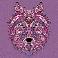 Картина-антистрес для розпису Strateg Яскравий вовк 30х30 (JCEE36811)