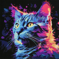 Картина для малювання за номерами Strateg Космічний спокій на чорному фоні 40x40 (HWC0038)