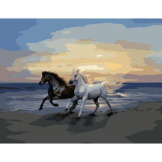 Картина для малювання за номерами Стратег Чорно-біла благородність 40х50см (VA-0305)