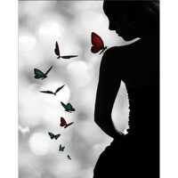 Картина за номерами Strateg з діамантовою мозаїкою Метелики на тілі 30х40 (HEG86025)