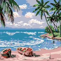 Картина-розмальовка за номерами Strateg Океан 20х20 (HH5575)