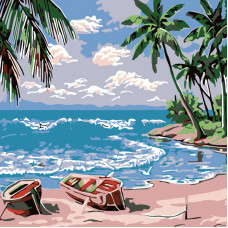 Картина-розмальовка за номерами Strateg Океан 20х20 (HH5575)