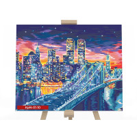 Картина для малювання за номерами Danko Toys Міські вогні 40х50см (KPN-01-10U)