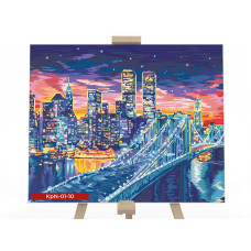 Картина для малювання за номерами Danko Toys Міські вогні 40х50см (KPN-01-10U)