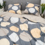 Комплект постільної білизни Євро ранфорс 25388 с простирадлом на резинці 160х200