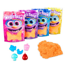 Пісок кінетичний Strateg Magic sand у пакеті 500 г жовтогарячий (39403-7)
