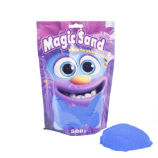 Пісок кінетичний Strateg Magic sand у пакеті 500 г синій (39403-9)