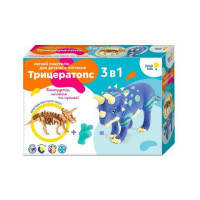 Набір для творчості DGT-ART Genio kids конструктор та легкий пластилін Трицератопс (TY4420)