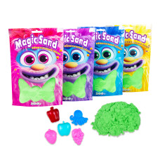 Пісок кінетичний Strateg Magic sand у пакеті 500 г зелений (39403-2)