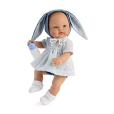 Пупс ASIVIL Alex світло-блакитна сукня з капюшоном та вушками 36 см (0526060)