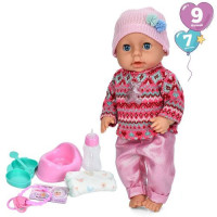 Лялька Диво Маля функціональна із аксесуарами у вив'язаному светрику 40 см (YL2540C-B-DM-UA)