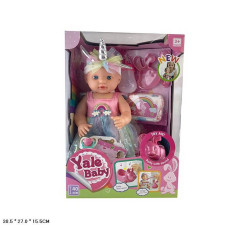 Лялька пупс Yale Baby з аксесуарами костюм єдиноріжка 38см (YL1967R)