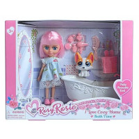 Лялька RosyRosie шарнірна Ванна кімната з тваринкою та меблями (RR004-5B)