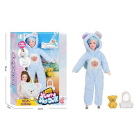 Лялька шарнірна в кігурумі ведмедик блакитна 30 см (SK162-62A-B-CBL)