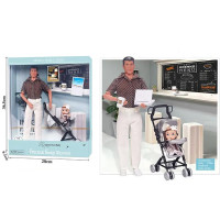 Лялька шарнірна Кен з малюком та аксесуарами 30 см (A787-2)