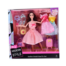 Лялька Modern Style шарнірна з аксесуарами рожева 30 см (R100-426/427/429PN)