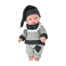 Пупс Малюки в теплому одязі сірий 30 см (525-V-GRY)