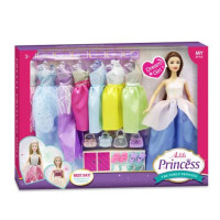 Лялька Anlili Princess Гардероб з набором суконь і аксесуарів брюнетка (WX233-1BR)