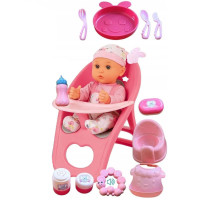 Пупс зі стільчиком для годування та аксесуарами (асорт) (2535-PP)