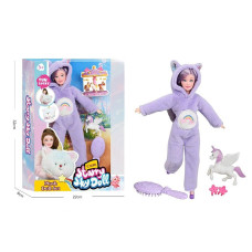 Лялька шарнірна в кігурумі єдиноріг фіолетова 30 см (SK162-62A-B-CVL)