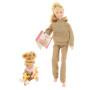 Лялька Матуся з немовлям і аксесуарами в бежевому костюмі (A783-3)