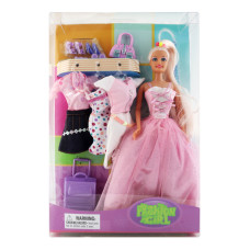 Лялька DEFA Модниця з вбранням та аксесуарами рожева (8012PN)