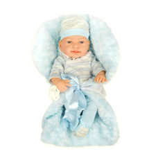 Пупс Sweet з пустушкою в ковдрі 38 см (8300/8303BL)