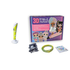 3D Ручка Ляльки LOL для малювання та творчості з LCD-дисплеєм жовтий (LL892A/YL)