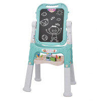 Дошка-мольберт для малювання двостороння магнітна блакитна (050-9)