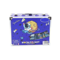 Набір для малювання Moon Rocket у валізі 3 яруси 133 предмети (430199BL)